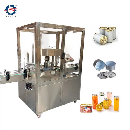 Máquina automática de sellado de latas